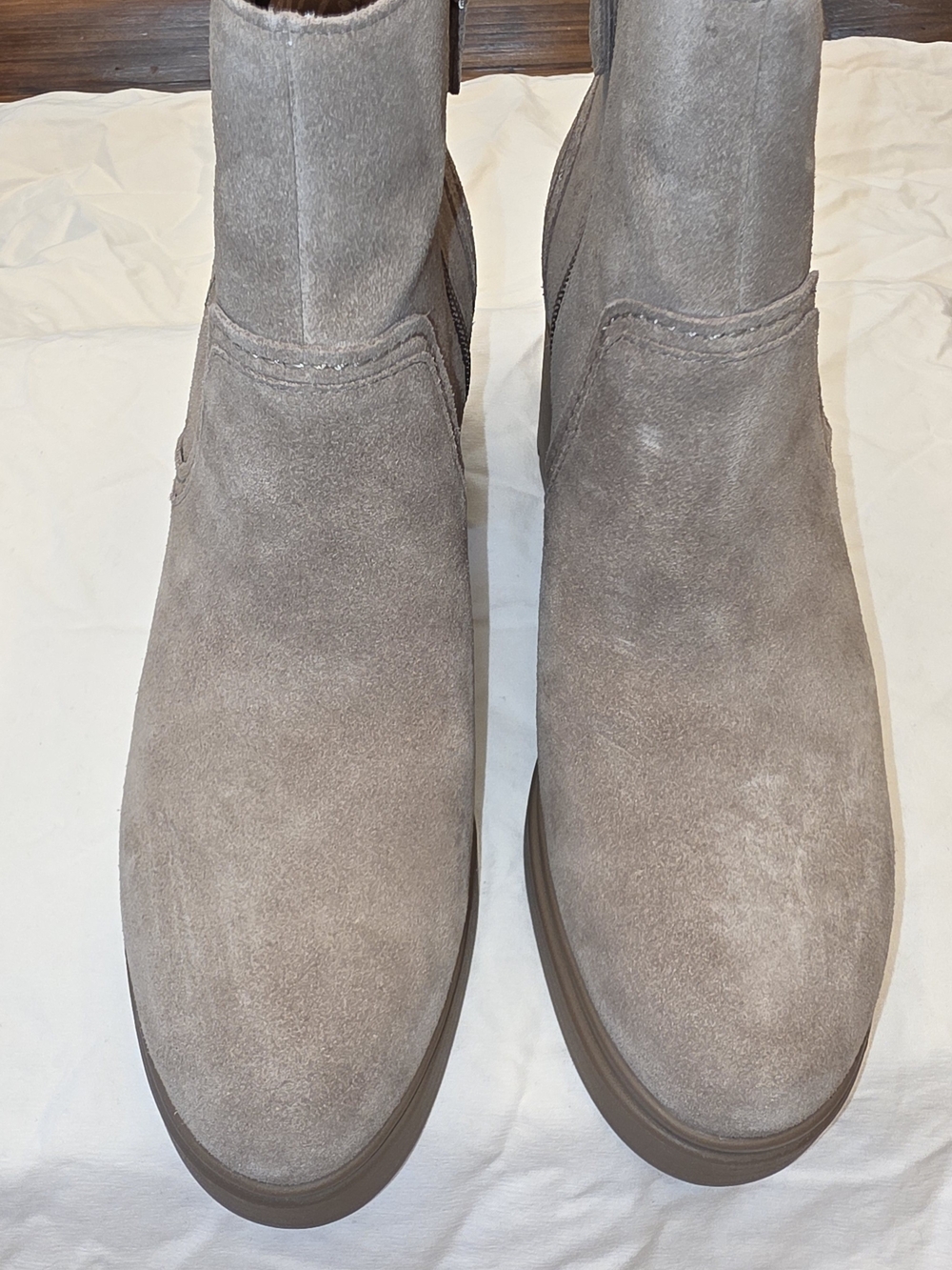Cole Haan Taupe Suede Ankle Booties